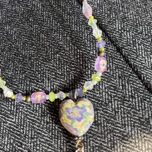 Floral Heart Pendant Necklace